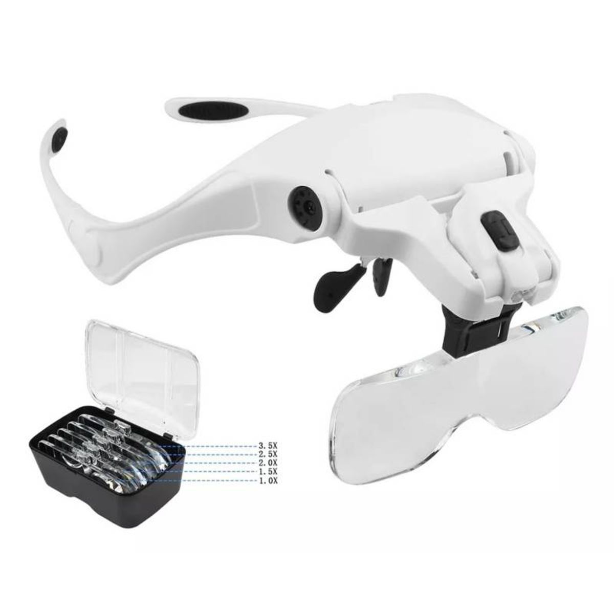 GENERICO - Lentes Con Lupa Lente Luz Led Visera Lupa Con Lampara Lupas