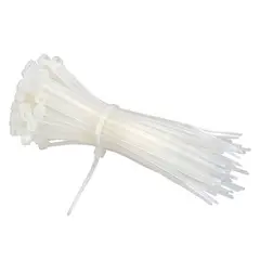GENERICO - Amarra Cable Blanca 300 x 3.6 mm (100 Unidades)
