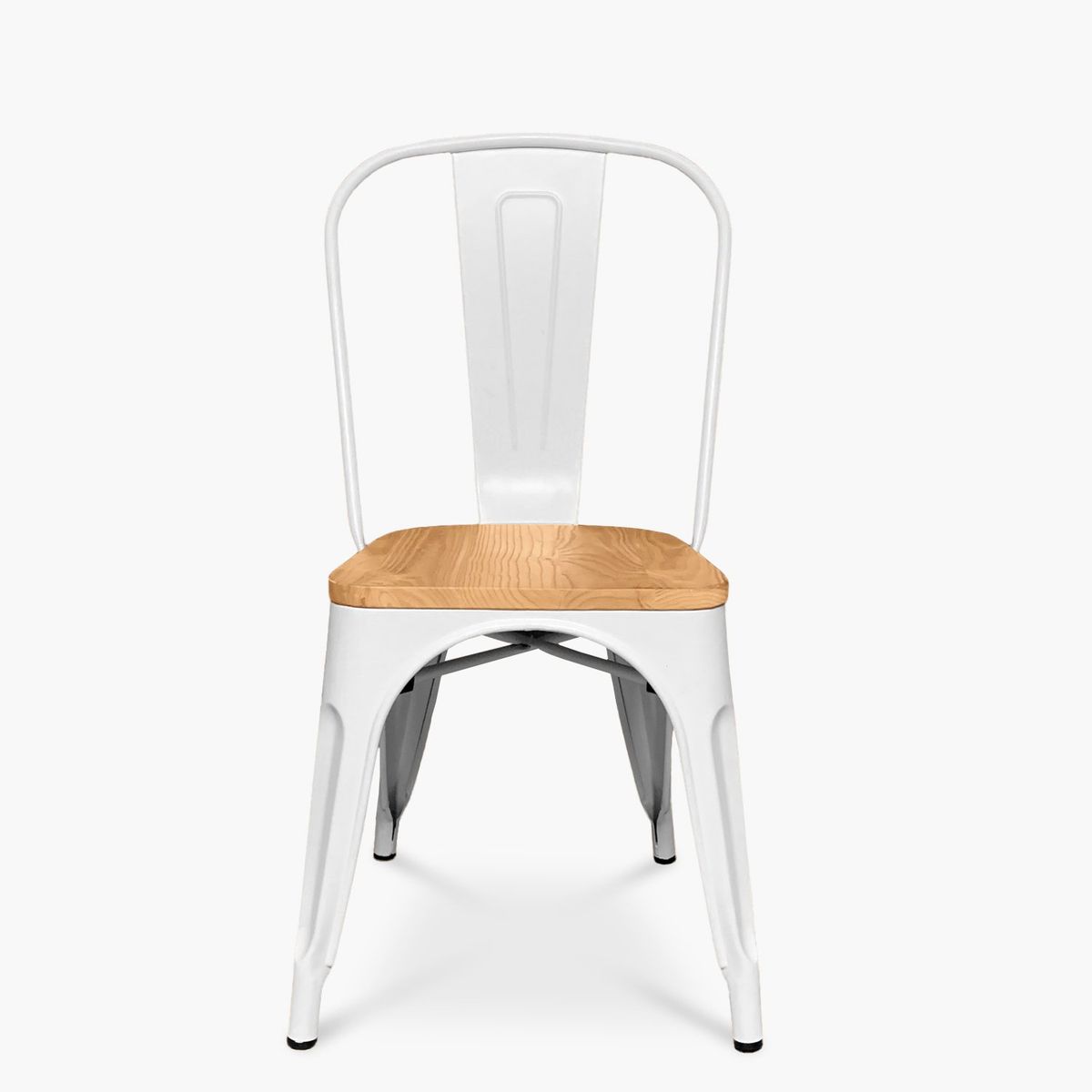 FORM DESIGN - Pack 4 Sillas Tolix Asiento Madera Blanco Form