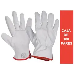 CONDOR - Caja 100 Pares Guante Cabritilla Cuero Sin Forro