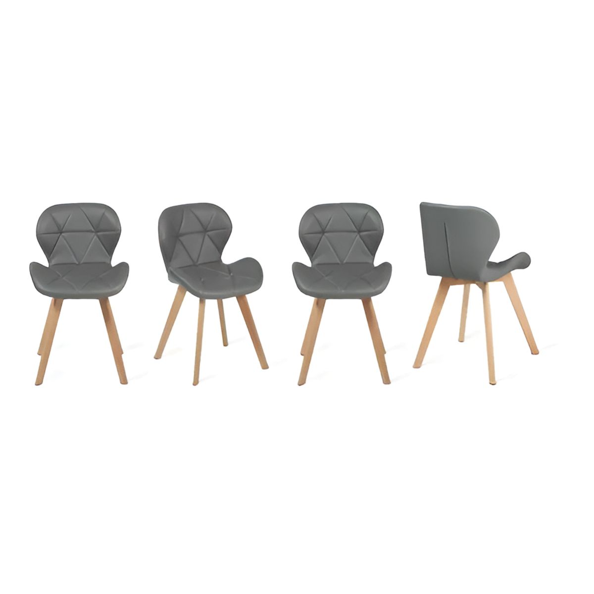 MOAD - Pack 4 Sillas Mariposa Fija Grises