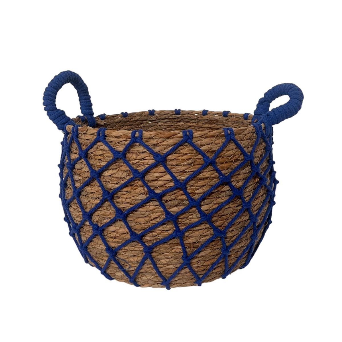 OEM - Macetero Cesto Canasto Organizador Tejido Mimbre Malla Mediano