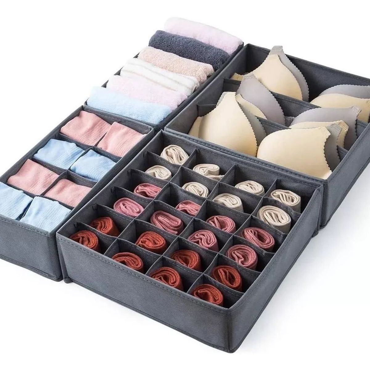 GENERICO - Organizador Ropa Interior Divisor Cajones Set De 4