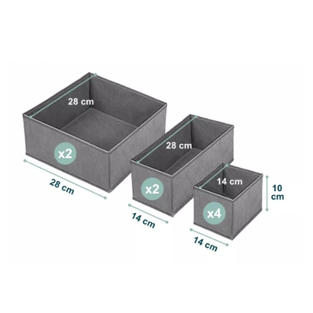 GENERICO - Organizador Separador Cajones Ropa Interior Set X 8
