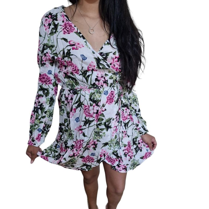 LUNA - Vestido Semi Largo Mujer Verano Floreado Fiesta Casual 9610