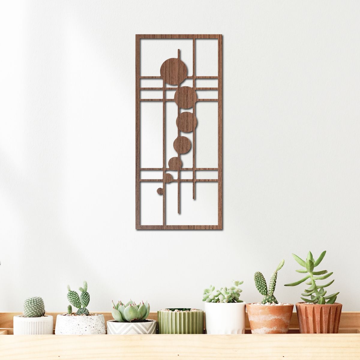 ELAB PROPIA - Cuadro Decorativo Moderno 45x20cm - Madera Café Fun Republic