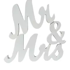 VATYERTY - Decoración de boda unicolor Mr Mrs blanco