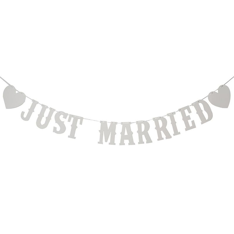 VATYERTY - 13 piezas Bandera decorativa boda fiesta blanco