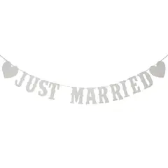 VATYERTY - 13 piezas Bandera decorativa boda fiesta blanco