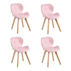 GENERICO - Pack 4 Sillas Mariposa Fija Rosadas