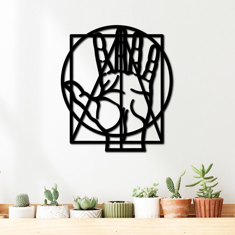 ELAB PROPIA - Cuadro Mano Da Vinci 40x35cm - Madera Fun Republic