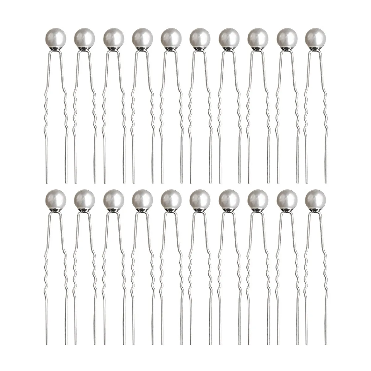 VATYERTY - 20 Piezas Conjunto Accesorios Cabello  Con Perlas plata