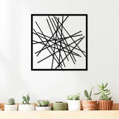 ELAB PROPIA - Cuadro Moderno Abstracto 40x40cm - Madera Fun Republic