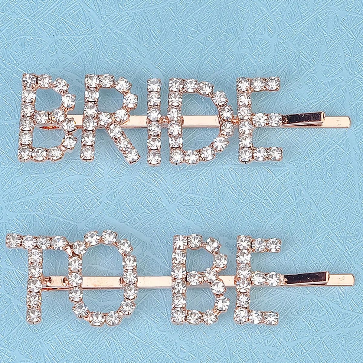 VATYERTY - Cabello Letras Diamantes novia Para Mujeres oro rosa