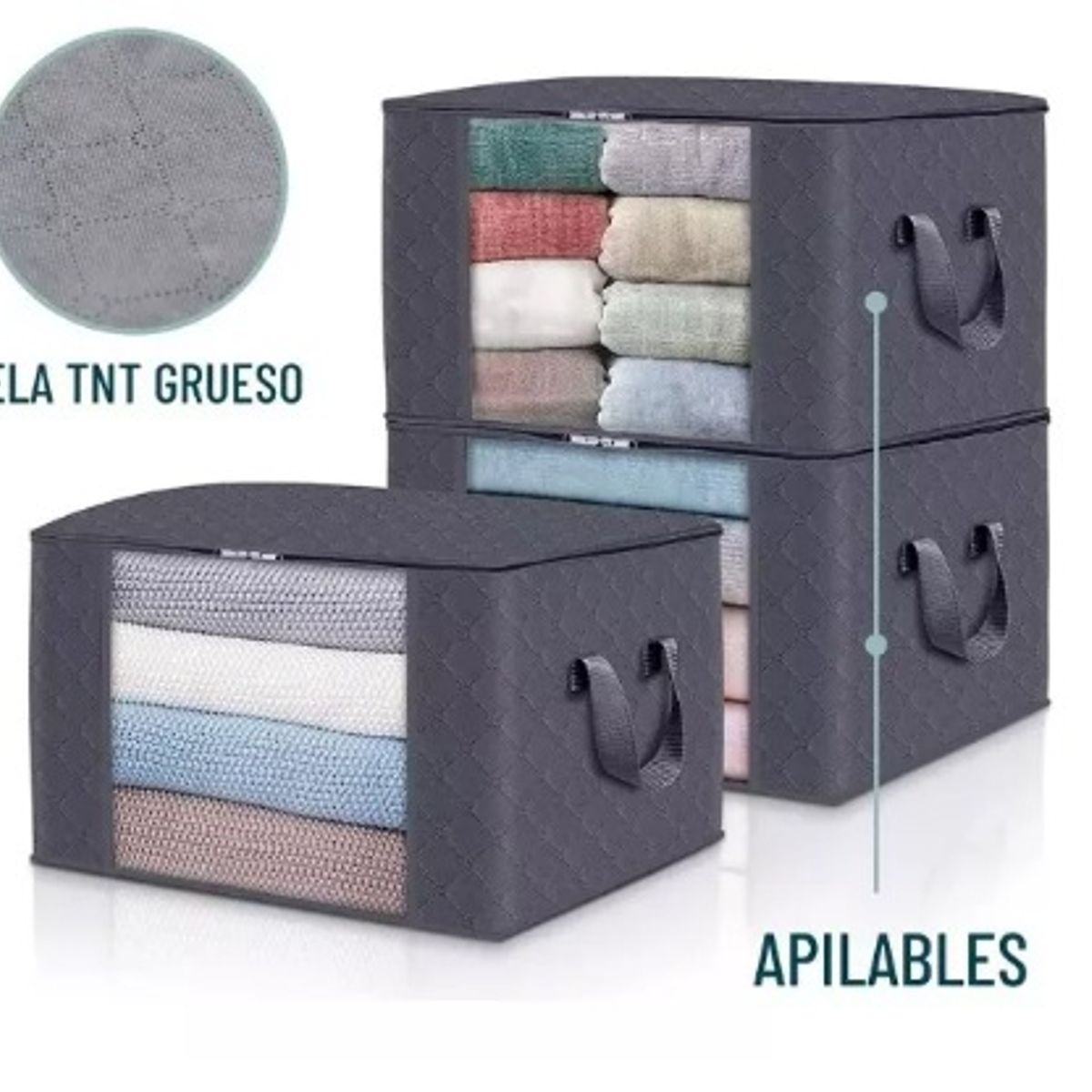 GENERICO - 3 Unidades Organizador De Bolsas De Almacenamiento De Ropa