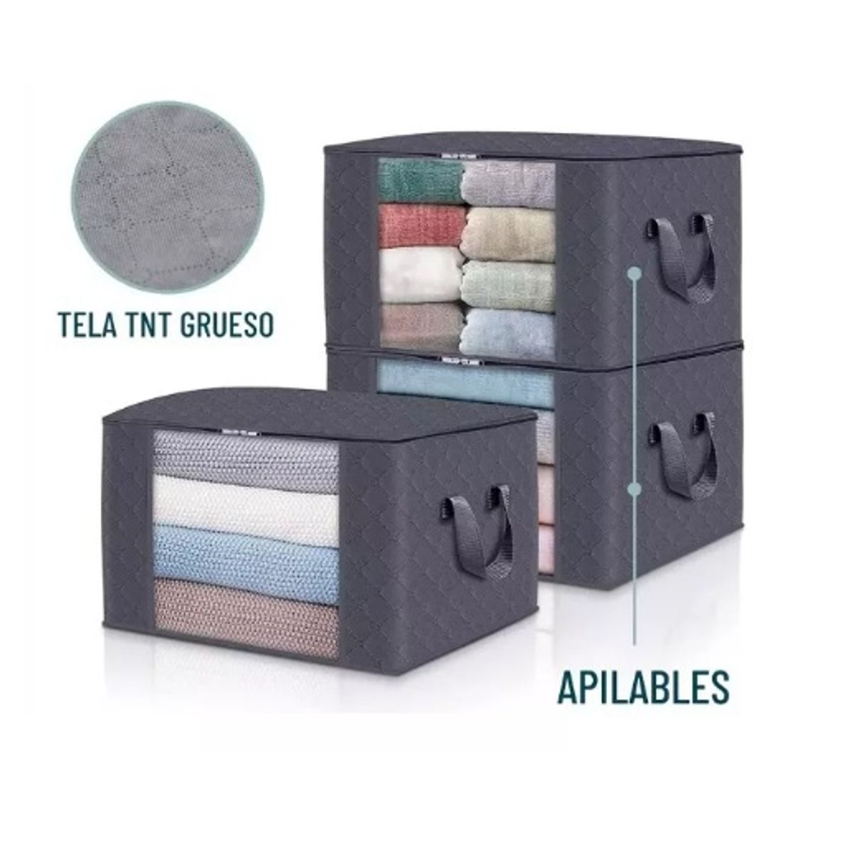 GENERICO - 3 Unidades Organizador De Bolsas De Almacenamiento De Ropa