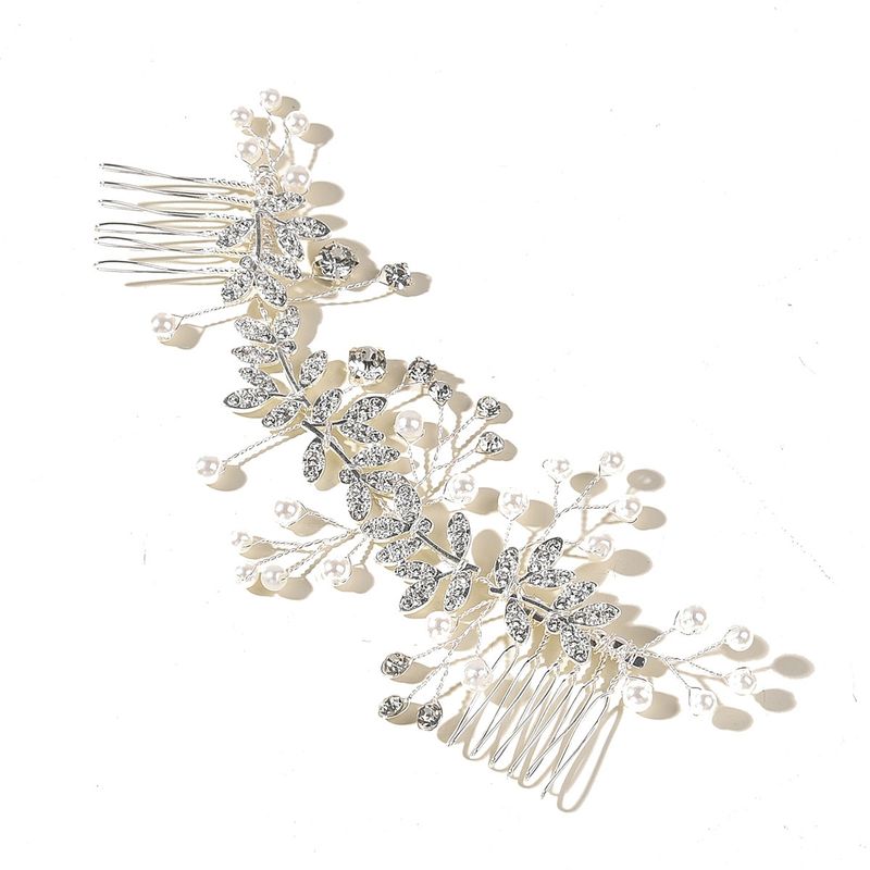 VATYERTY - Peineta Para Novia Con Decoración En Forma Flor Plateada oro