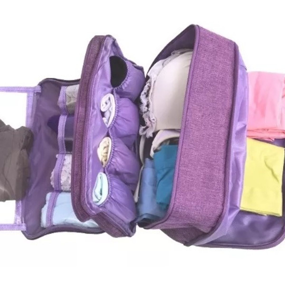 GENERICO - Bolso Viaje Organizador De Ropa Interior Impermeable  Lila