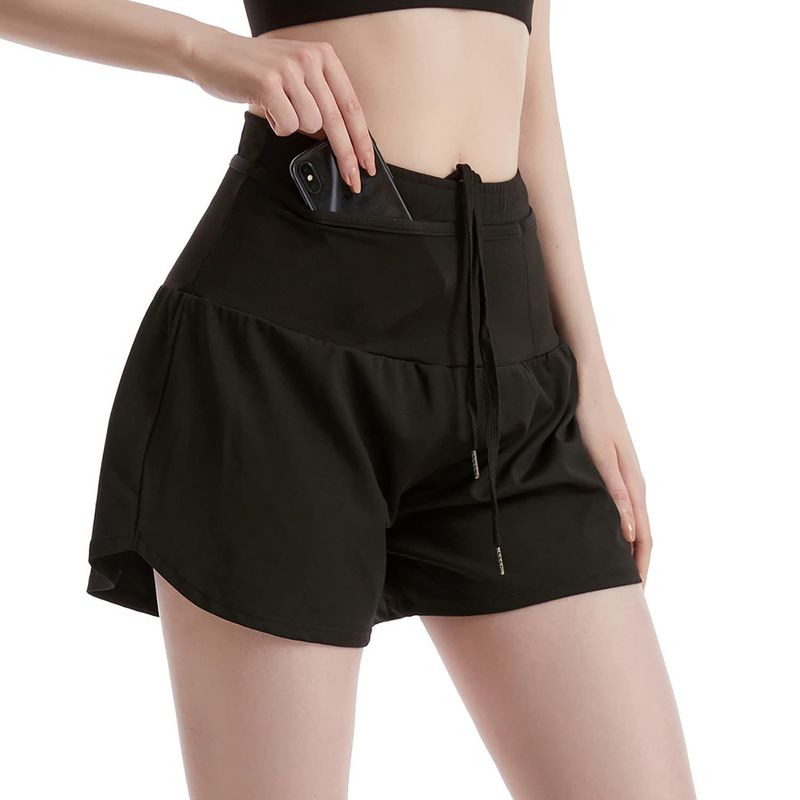 EVERSO - Short Calza Ultralight Deportivo Elastano con Bolsillos Para Mujer