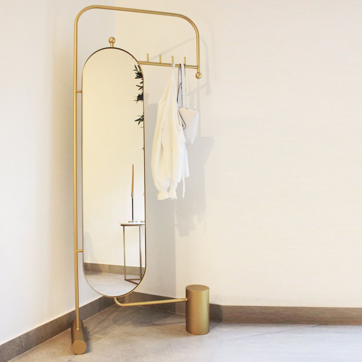 GENERICO - Espejo Perchero Dorado 80x190 cm WH Deco