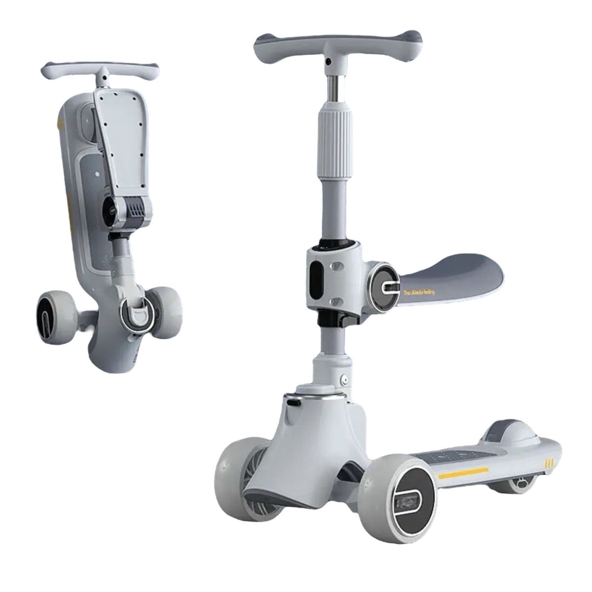 LUBABYCAS - Scooter 3 Ruedas 2 en 1 Últra Resistente LuBabycas Gris