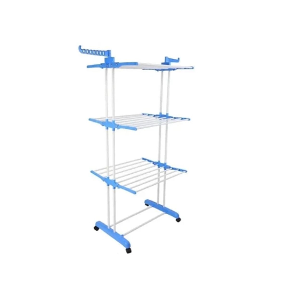 GENERICO - Tendedero Organizador Colgador Ropa Plegable 3 N Blanco