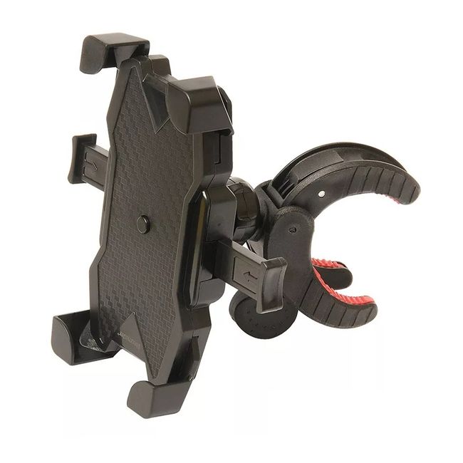 TECMASTER - Soporte Bicicleta Y Moto Celular Rotación 360 Tecmaster Negro