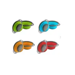 GENERICO - Colador Plegable De Silicona Colador Fideo Coladores Cocina Azul