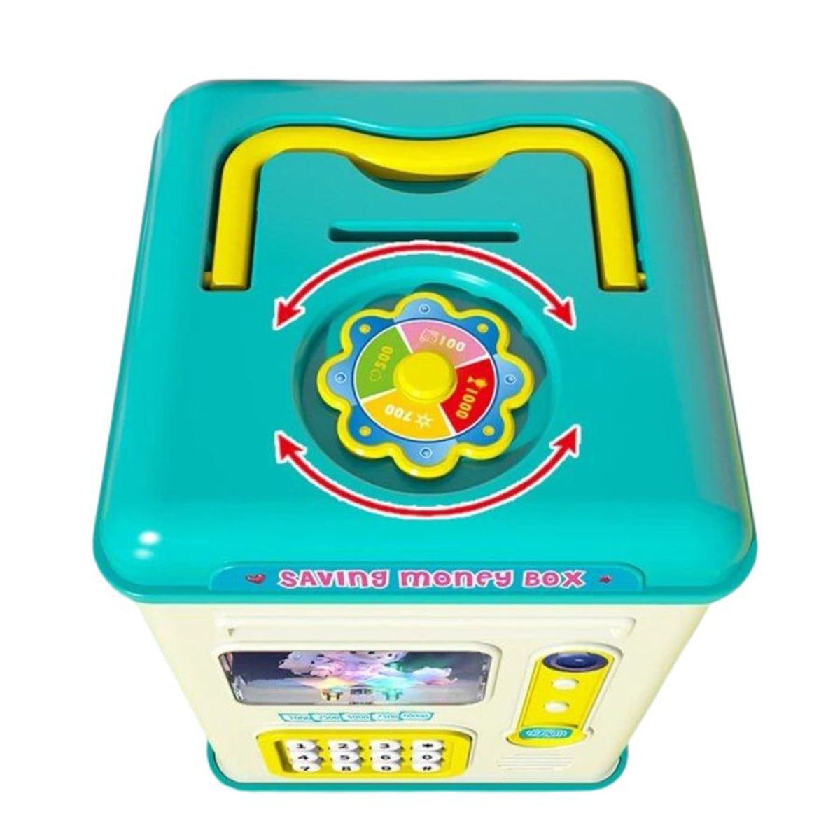 GENERICO - Alcancía Electrónica Huella Digital Y Sonido Rosado