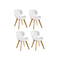 MOAD - Pack 4 Sillas Mariposa Fija Blanco