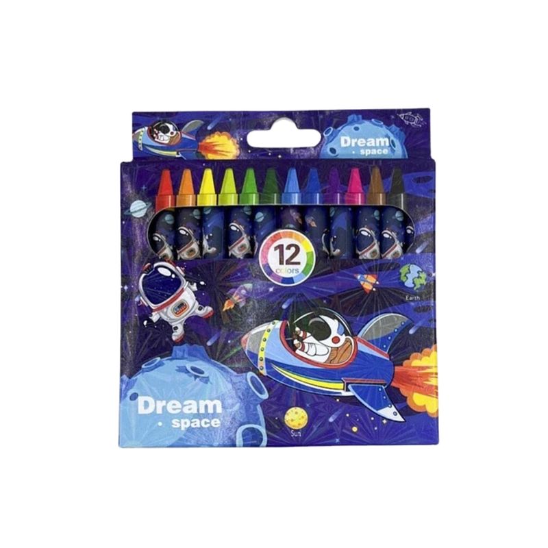 GENERICO - Crayolas Set Azul 12 PCS Para Dibujar Niños