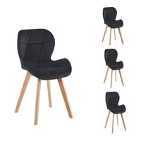 Pack 6 Sillas Mariposa Fija Negras