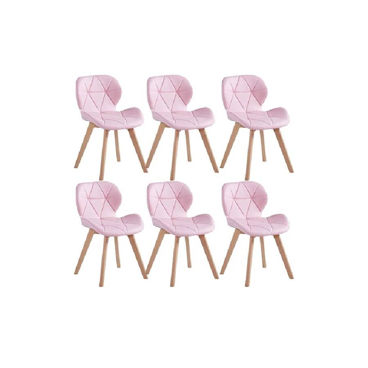 GENERICO - Pack 6 Sillas Mariposa Fija Rosadas