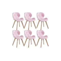 GENERICO - Pack 6 Sillas Mariposa Fija Rosadas