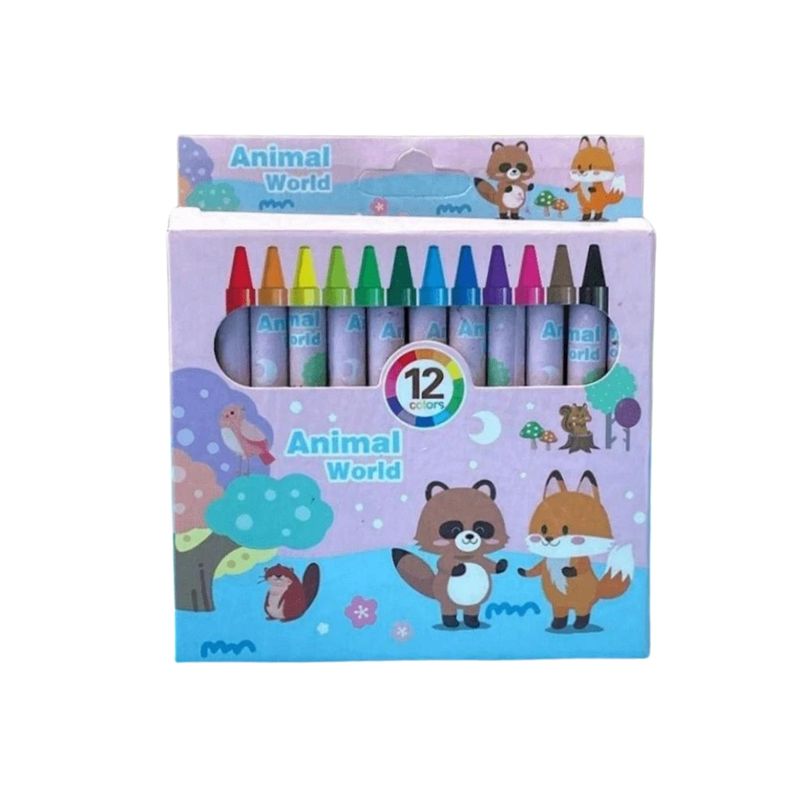 GENERICO - Crayolas Set Rosa 12 PCS Para Dibujar Niños