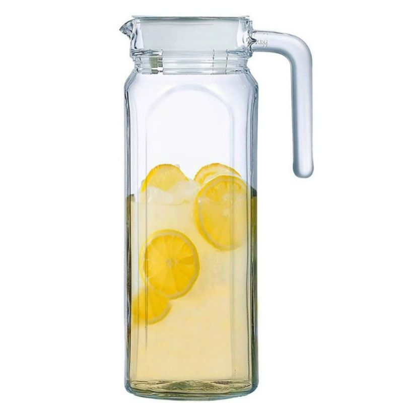 ALLEGRA - Jarra de Vidrio Con Tapa 1.1 Litros Rivoli Allegra Celeste.