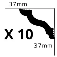 MAROPOR - 10 Unidades De Cornisa M37 37x37mm