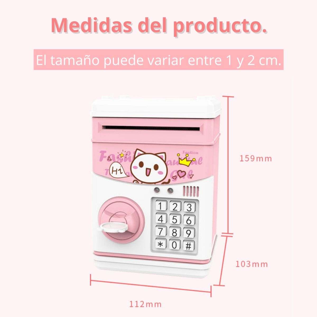 CRUSEC - Alcancia Banco Cajero De Ahorros Caja Fuerte Musical Niños Amarillo