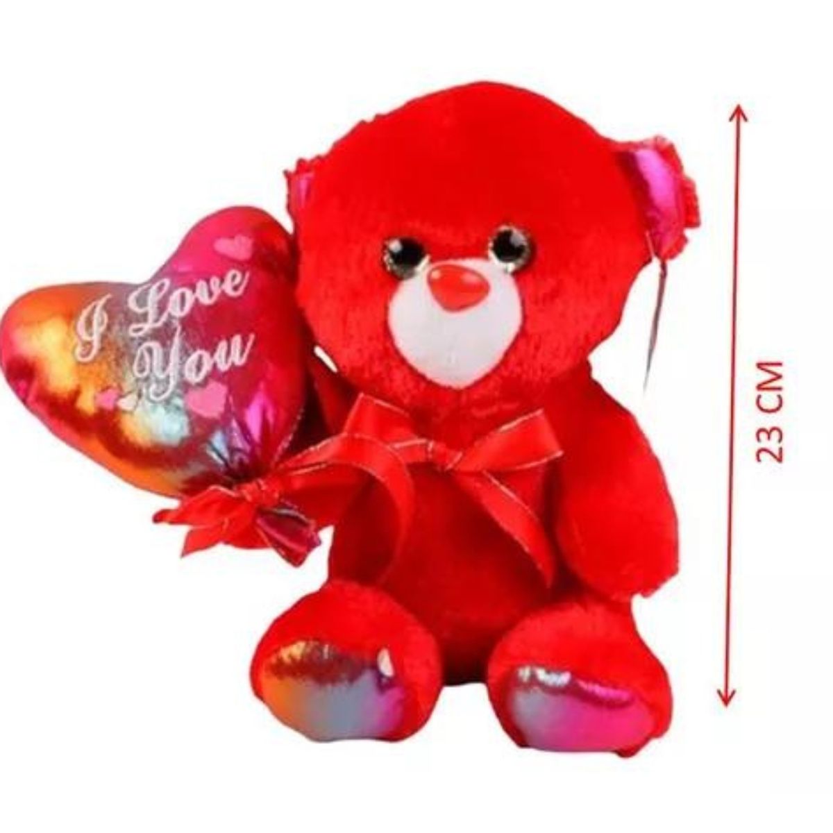 GENERICO - Peluche Oso Rojo 23cm