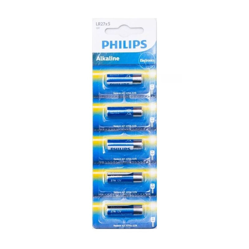 PHILIPS - Pack 5 Pilas Philips 27A Lr27 Alcalina Blister
