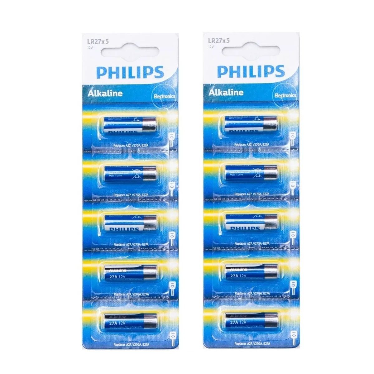 PHILIPS - Pack 5 Pilas Philips 27A Lr27 Alcalina Blister