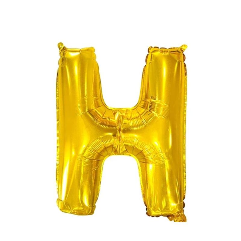 GENERICO - Globo Metalizado Letra "H" Dorado 30 pulgadas