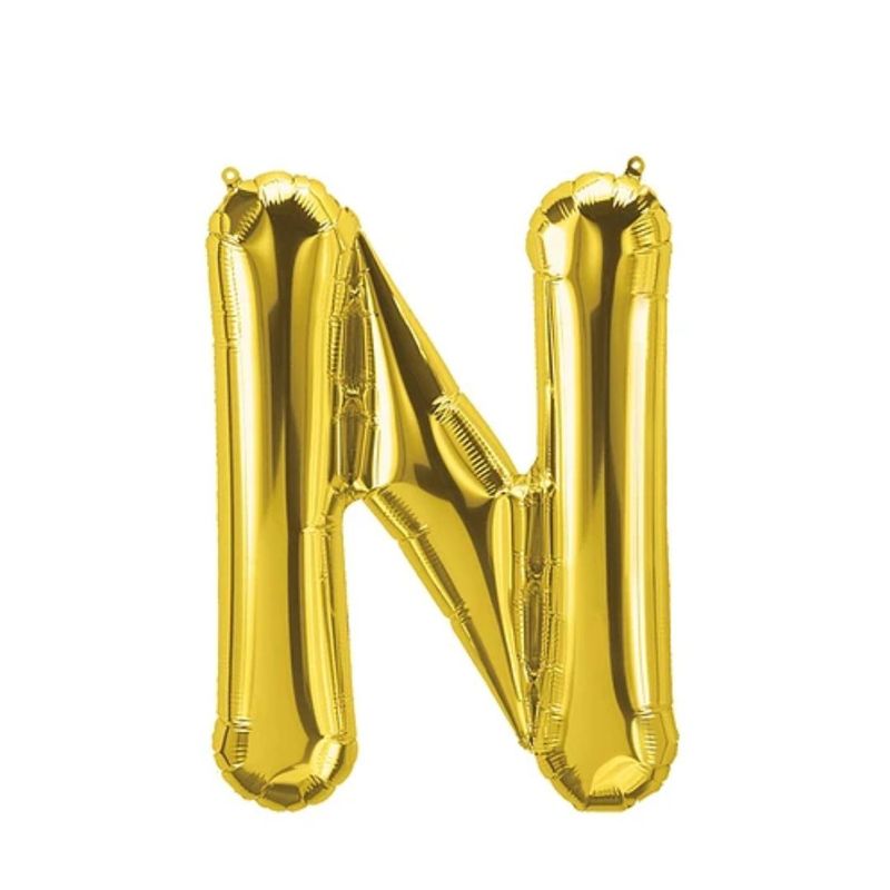 GENERICO - Globo Metalizado Letra "N" Dorado 30 pulgadas