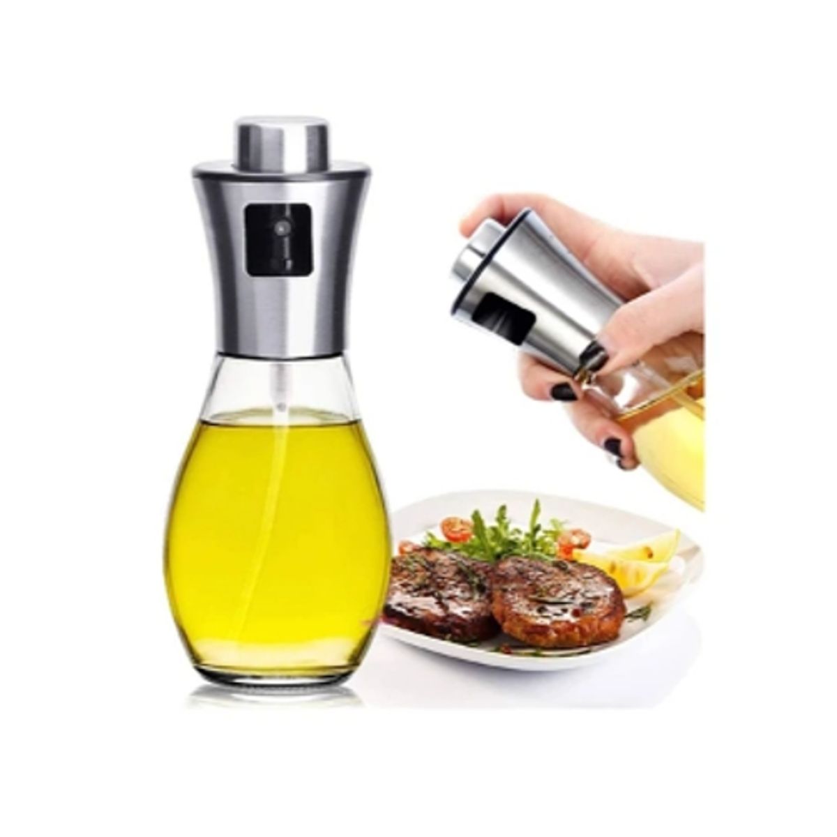 GENERICO - Botella De Vidrio Dispensador Spray Aceite Vinagre 200ml