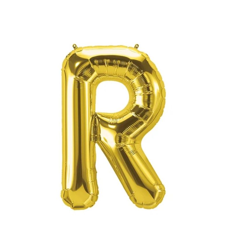 GENERICO - Globo Metalizado Letra "R" Dorado 30 pulgadas