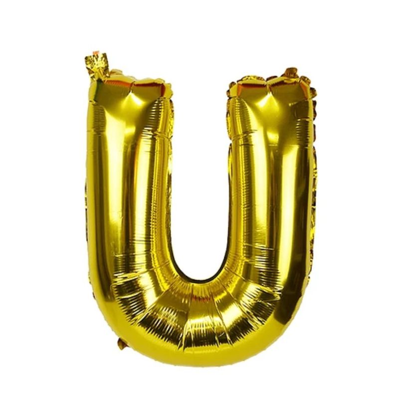 GENERICO - Globo Metalizado Letra "U" Dorado 30 pulgadas