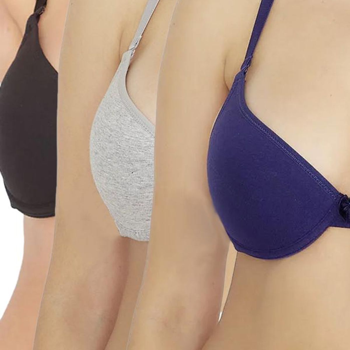 KAYSER - Pack 3x sosten soft algodón P350010-AZU Kayser