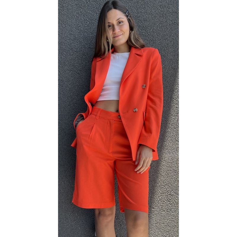 MARA MORE - BERMUDA SASTRERA COLOR NARANJA MUJER MARA MORE