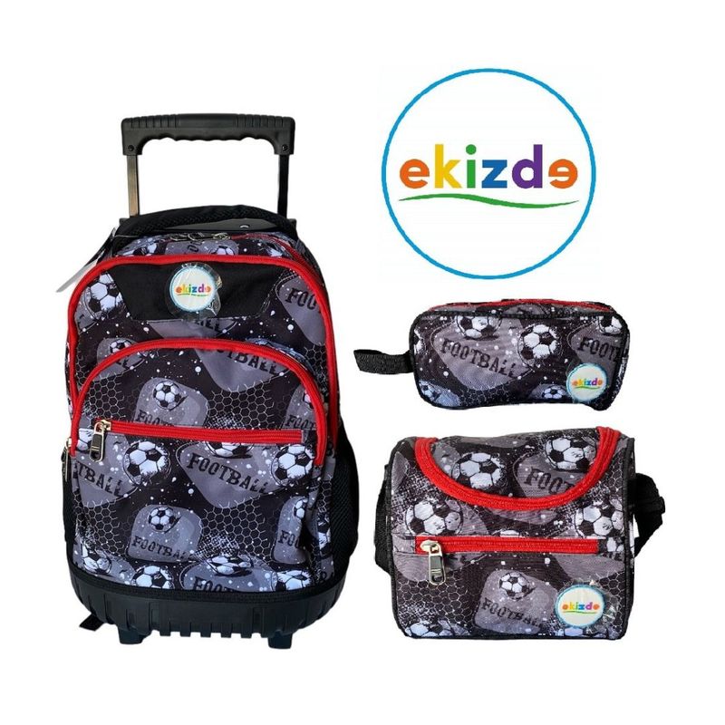 GENERICO - Mochila Pack 3 en 1 Ekizde - Soccer