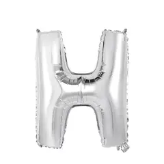 GENERICO - Globo Metalizado Letra "H" Plateado 30 pulgadas